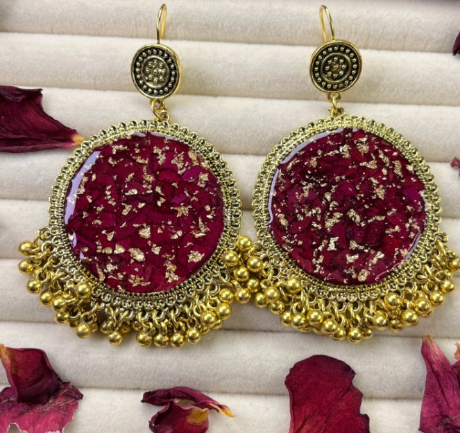 Petal Drop Resin's Jhumka